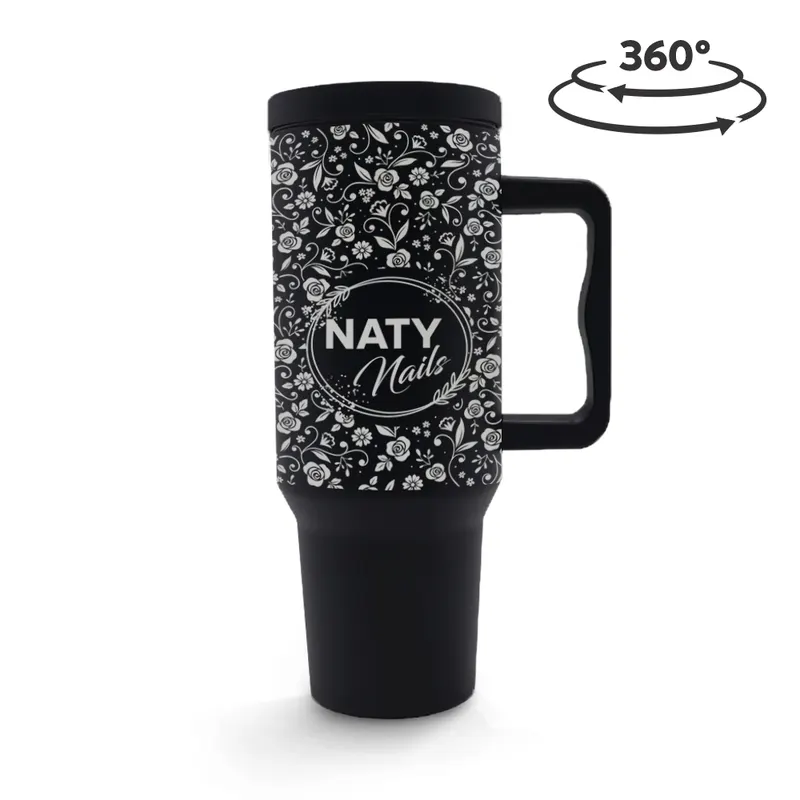 Copos · Gravação 360 · Copos Térmicos · Modelo Quench Pro · Tampa Lisa · 1200ml personalizado com a sua marca