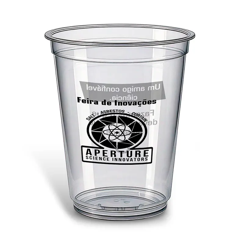 Copos · Impressão Silk · Copos de Plástico · Descartável · 300ml personalizado com a sua marca