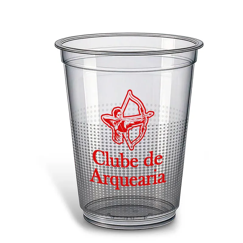 Copos · Impressão Silk · Copos de Plástico · Descartável · 400ml personalizado com a sua marca