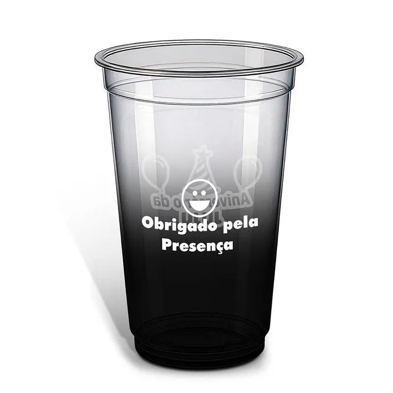 Copos · Impressão Silk · Copos de Plástico · Descartável · 700ml · Degradê personalizado com a sua marca