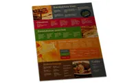Cardápios Descartáveis · Kraft 250g personalizado com a sua marca