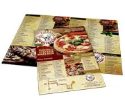 Cardápios Personalizados · 4 Páginas com Dobra · Couchê 250g personalizado com a sua marca