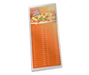 Cardápios Personalizados · Plastificados · Plastificação Rígida 010mm · Couchê 150g personalizado com a sua marca
