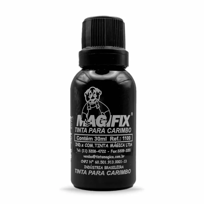 Carimbos · Tinta Preta de 30ml personalizado com a sua marca
