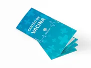 Cartão de Vacina · Apergaminhado 180g personalizado com a sua marca