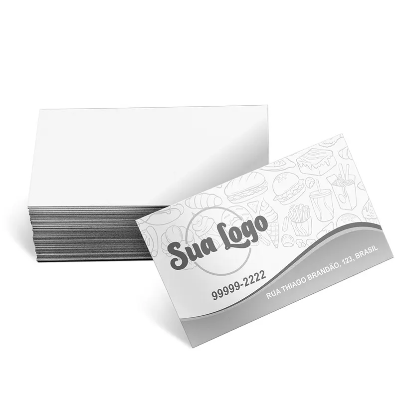 Cartões de Visita · Apergaminhado 240g personalizado com a sua marca