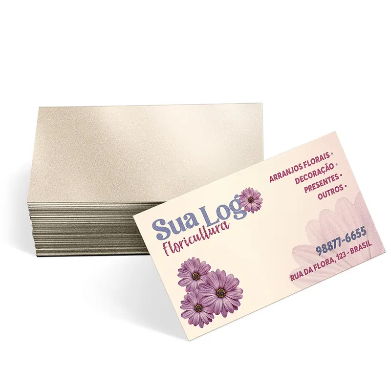 Cartões de Visita Europeu · Papéis Especiais · Pero Plus 300g personalizado com a sua marca