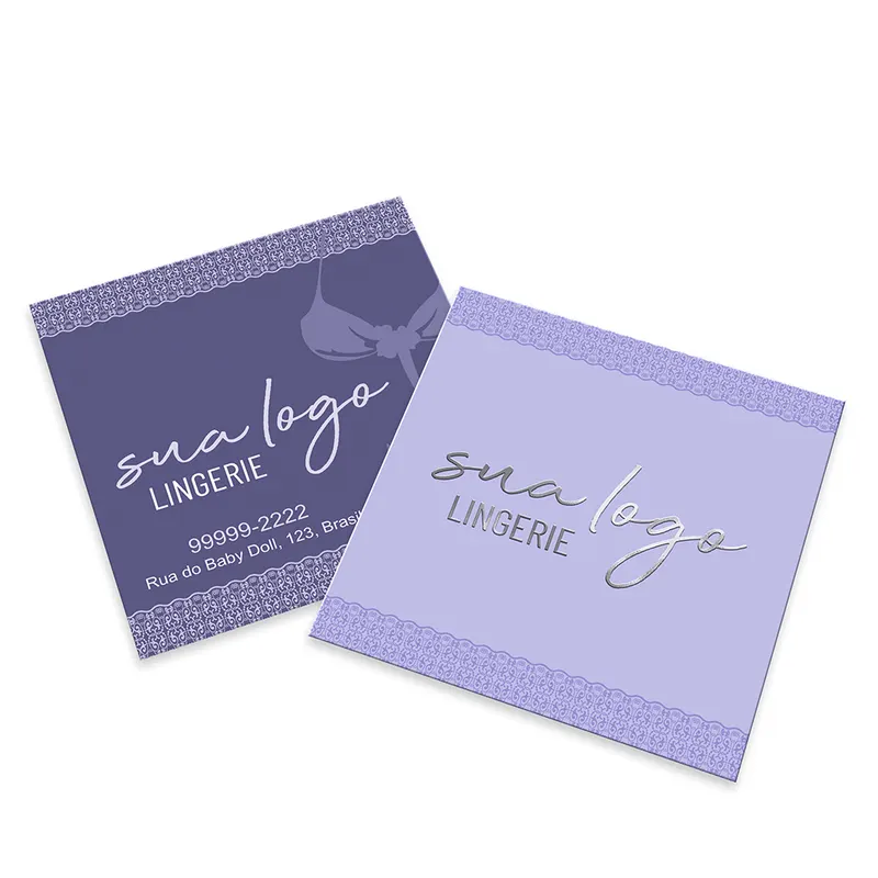 Cartões Duplo · Couchê 300g · Hot Stamping · Lam Fosca Fv e Hotstamping Fr personalizado com a sua marca