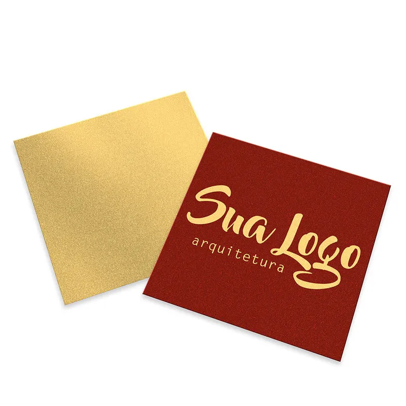 Cartões Duplo · Papéis Especiais · Gold Master 300g personalizado com a sua marca