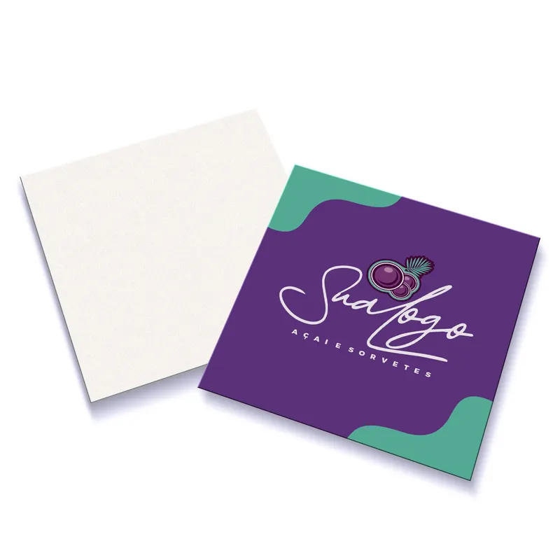 Cartões Duplo · Supremo 255g personalizado com a sua marca