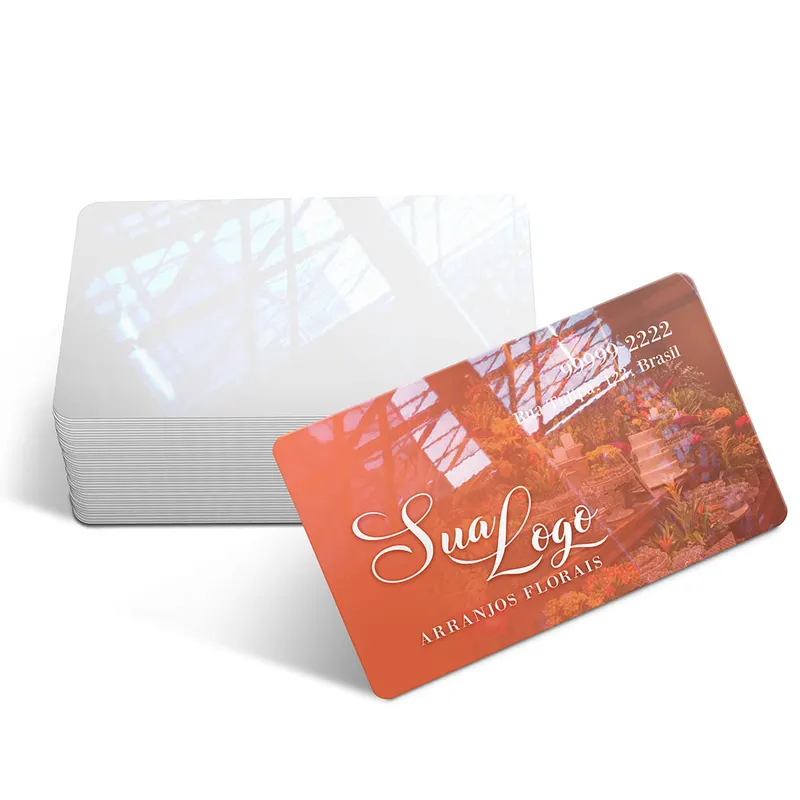Cartões Fidelidade · Plástico Compacto 50g personalizado com a sua marca