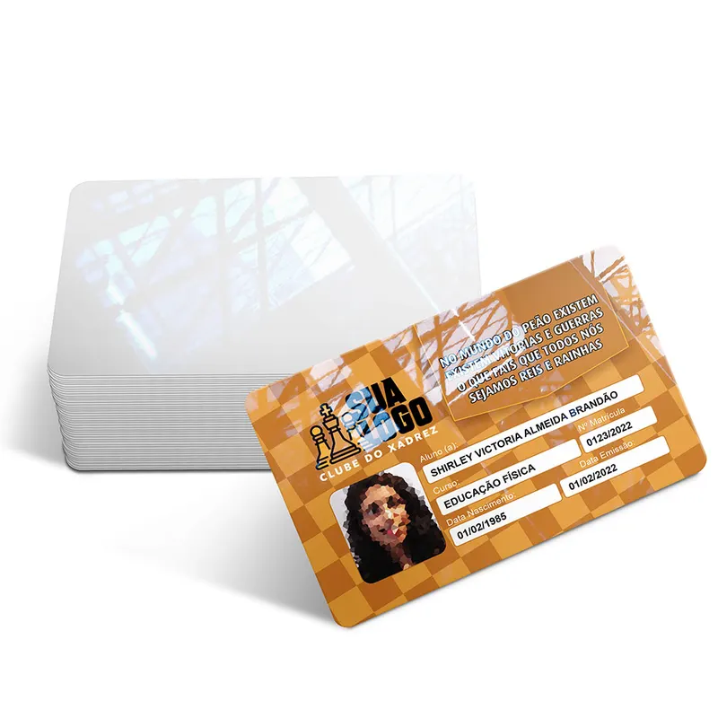 Cartões Fidelidade · Plástico Compacto 75g personalizado com a sua marca