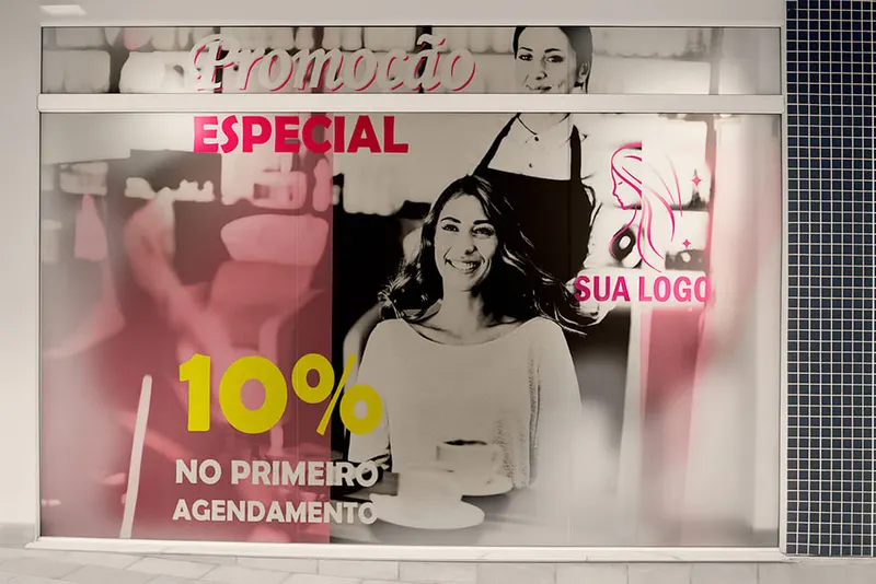 Adesivos M2 · Vinil Transparente Jateado personalizado com a sua marca