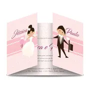 Convites · Imperial · Couchê 250g · Hot Stamping · Lam Fosca Fv e Hotstamping Fr personalizado com a sua marca