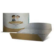 Convites · Tradicional · Silver Lux 300g personalizado com a sua marca