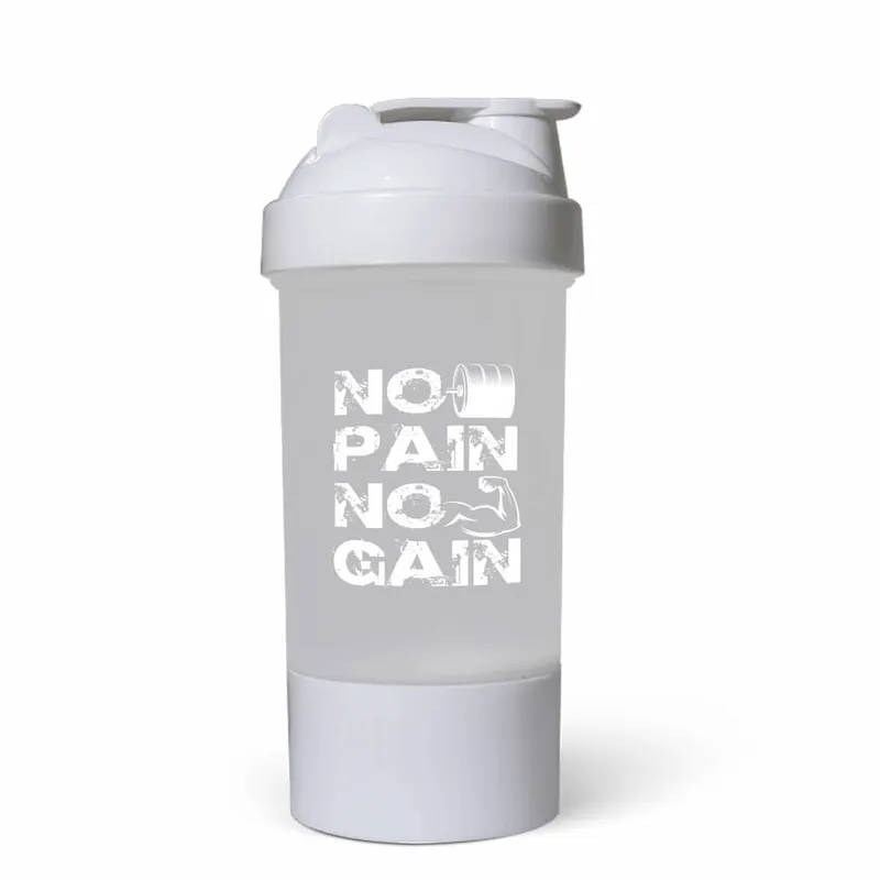 Coqueteleira para Academia · 500ml · 2 Doses personalizado com a sua marca