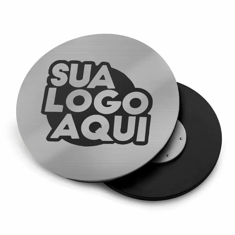 Crachá Magnetico · Modelo Redondo · Abs personalizado com a sua marca