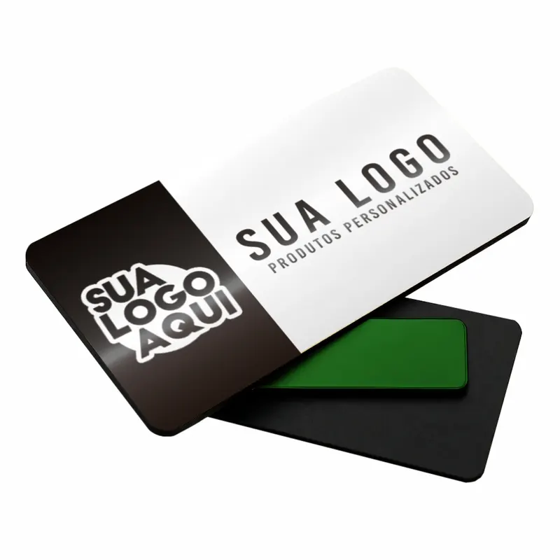 Crachá Magnetico · Modelo Retangular · Abs personalizado com a sua marca