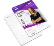 Credenciais · Couchê 250g · Sem Cordão e sem Clip Jacaré para Eventos personalizado com a sua marca