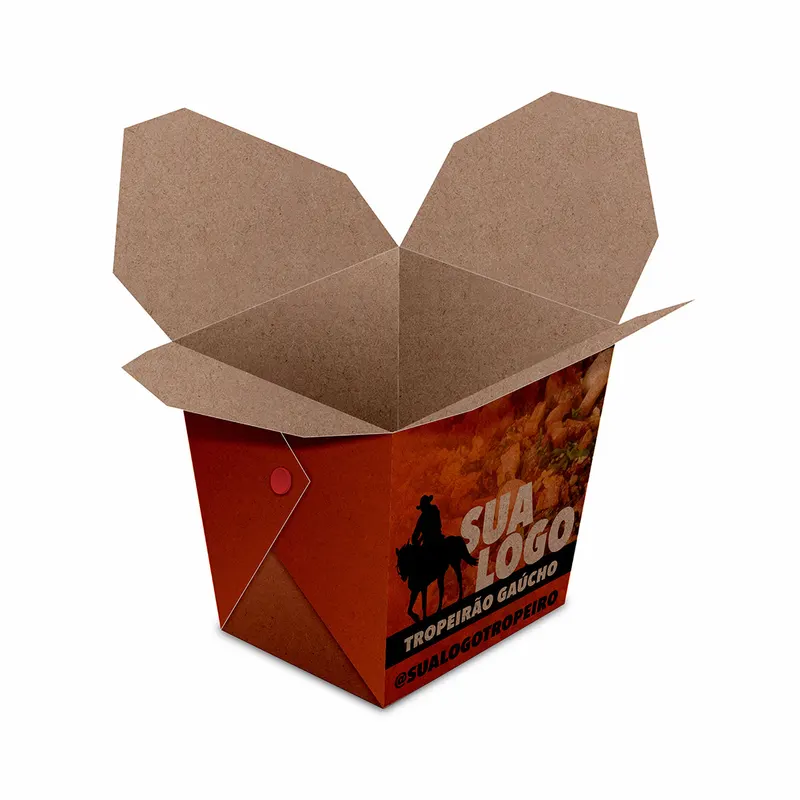 Embalagens para Delivery · Kraft 250g · Almoço · Pequena personalizado com a sua marca