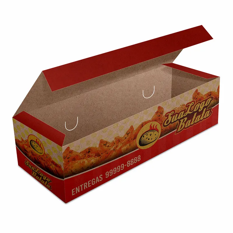 Embalagens para Delivery · Kraft 250g · Batata Frita, Rustica e Recheada personalizado com a sua marca