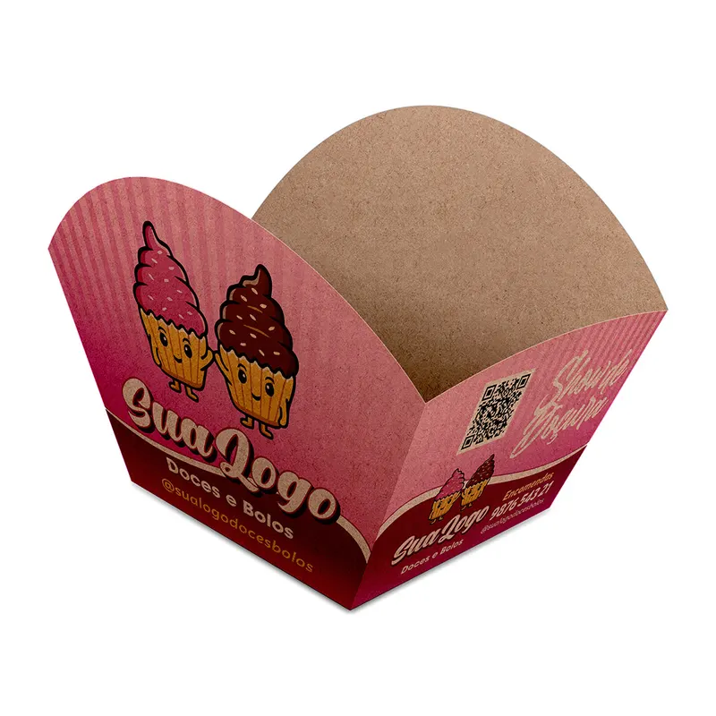 Embalagens para Delivery · Kraft 250g · Bolos e Doces personalizado com a sua marca
