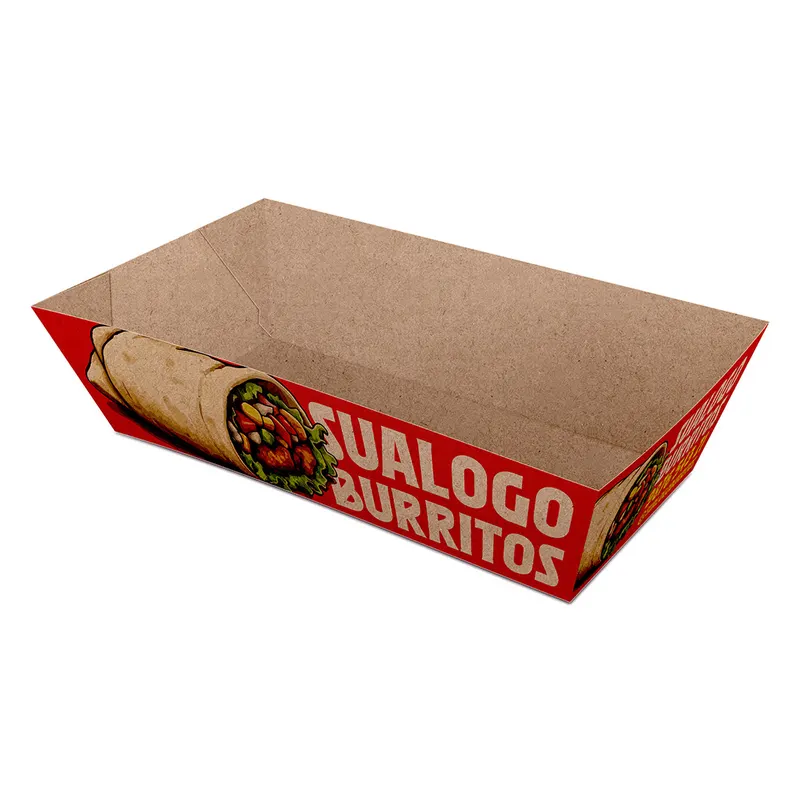 Embalagens para Delivery · Kraft 250g · Burrito e Tortilha · Pequena personalizado com a sua marca