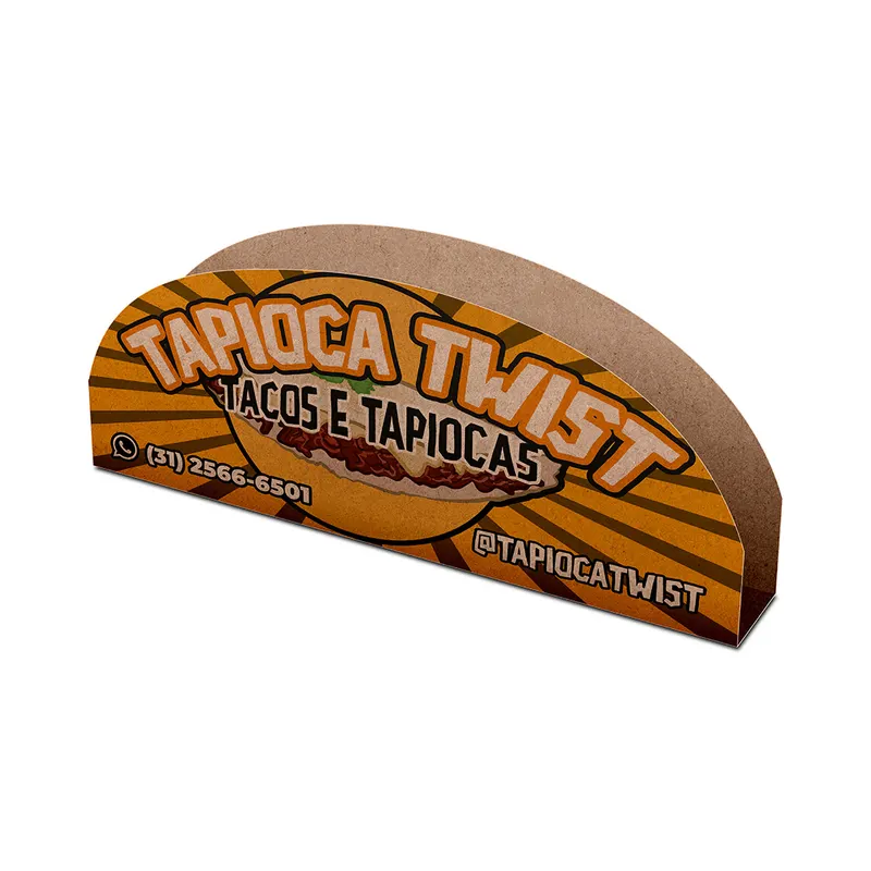 Embalagens para Delivery · Kraft 250g · Tapioca e Taco personalizado com a sua marca