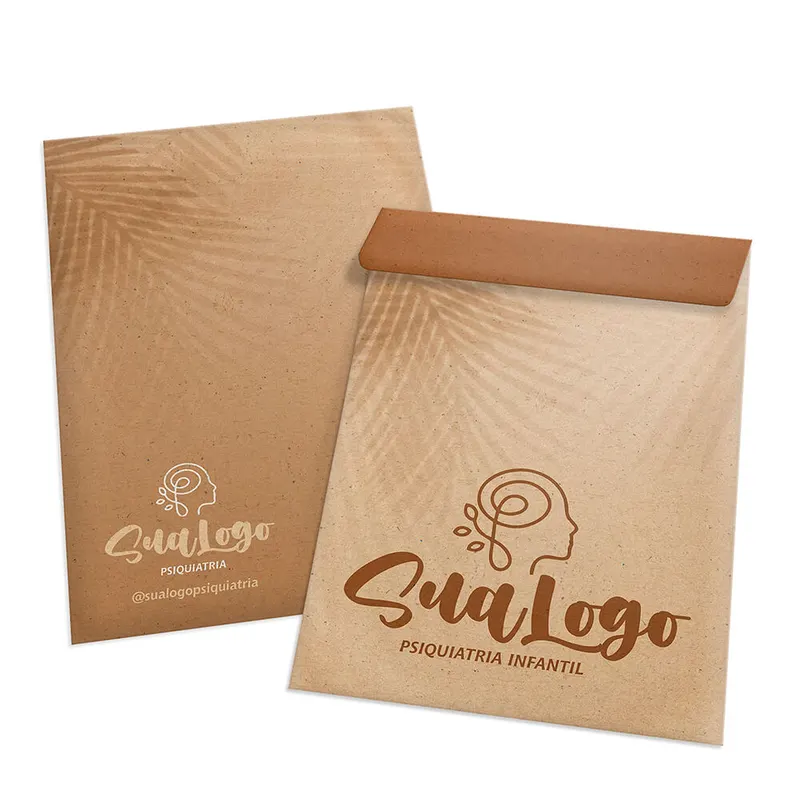 Envelopes Personalizados · Reciclato 90g · Meio Saco 200x280mm personalizado com a sua marca