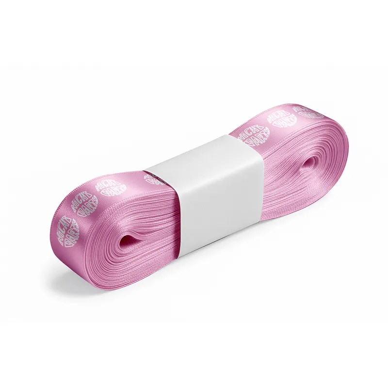 Fita de Cetim · Peça com 10 Metros · Largura de 15mm · Rosa Escuro personalizado com a sua marca