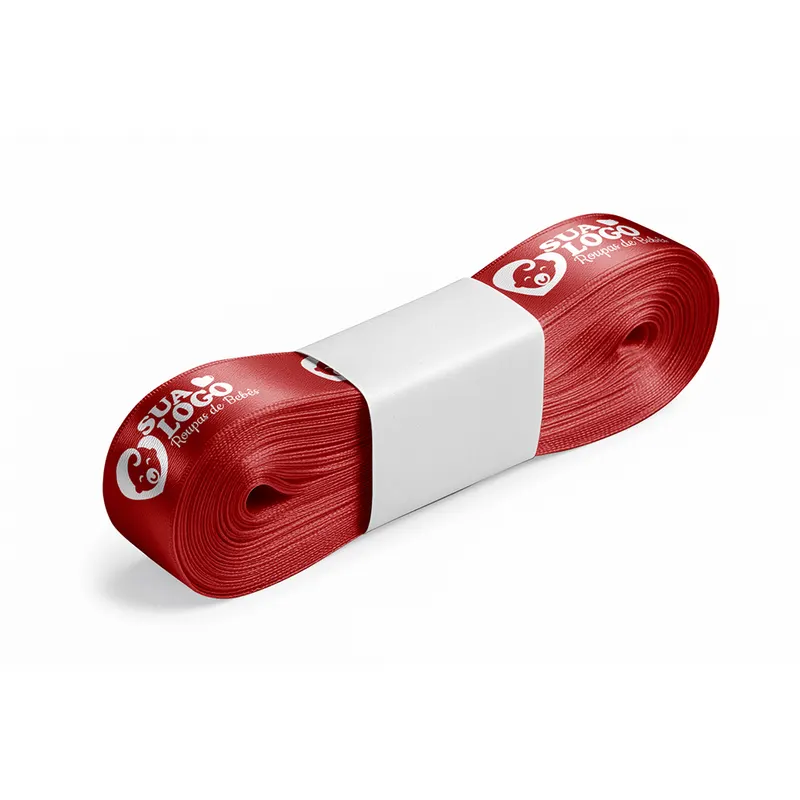 Fita de Cetim · Peça com 10 Metros · Largura de 22mm personalizado com a sua marca