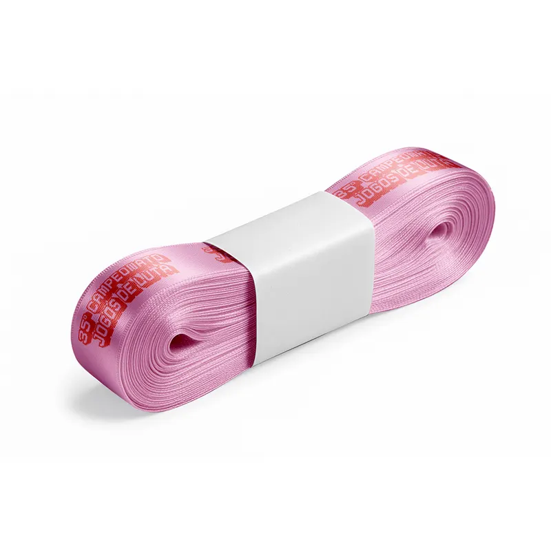 Fita de Cetim · Peça com 10 Metros · Largura de 22mm · Rosa Escuro personalizado com a sua marca
