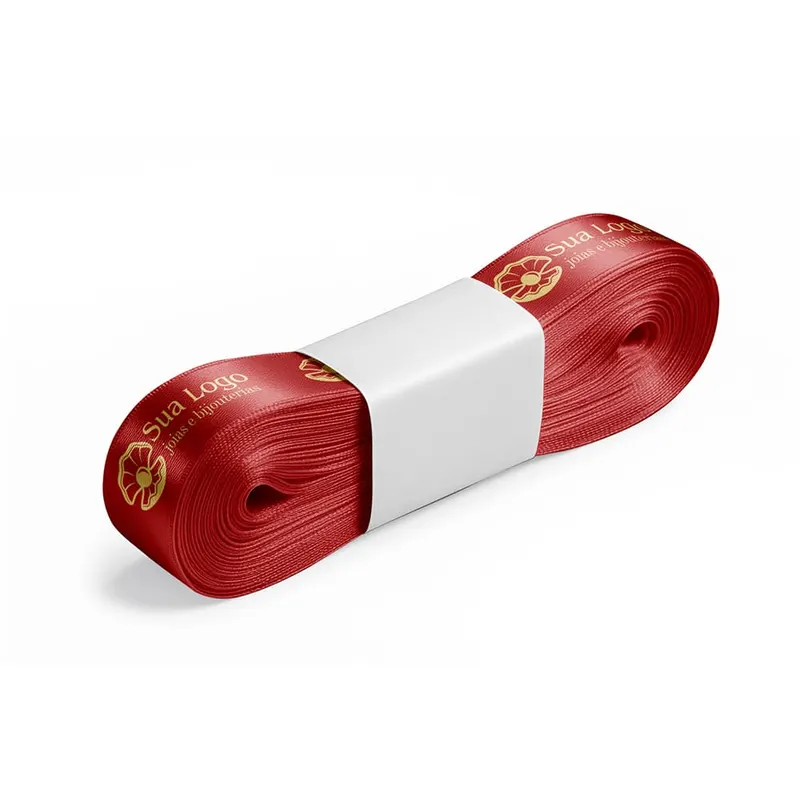 Fita de Cetim · Peça com 10 Metros · Largura de 30mm personalizado com a sua marca