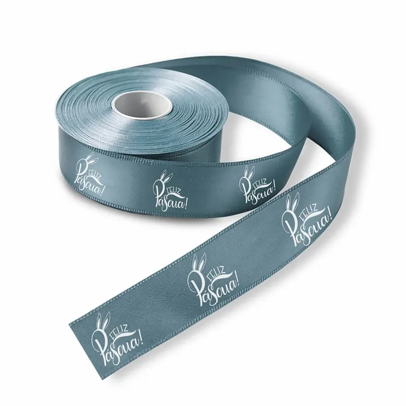 Fita de Cetim · Rolo com 50 Metros · Largura de 30mm · Azul Bebê personalizado com a sua marca