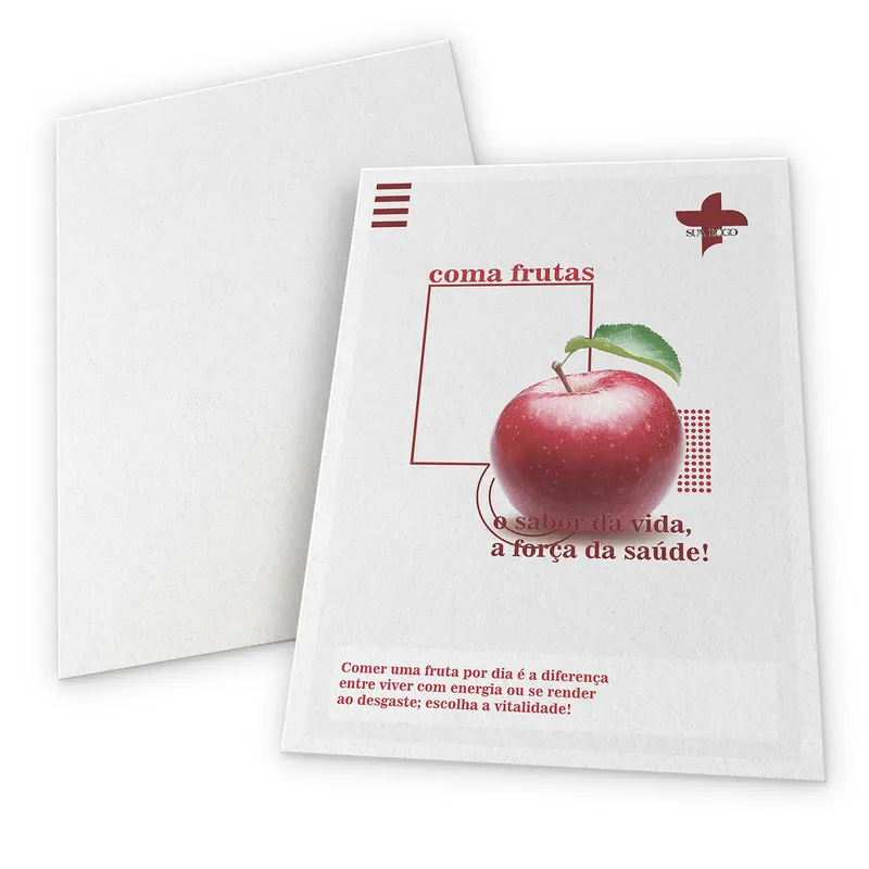 Folhas Avulsas · Apergaminhado · Ap75g personalizado com a sua marca