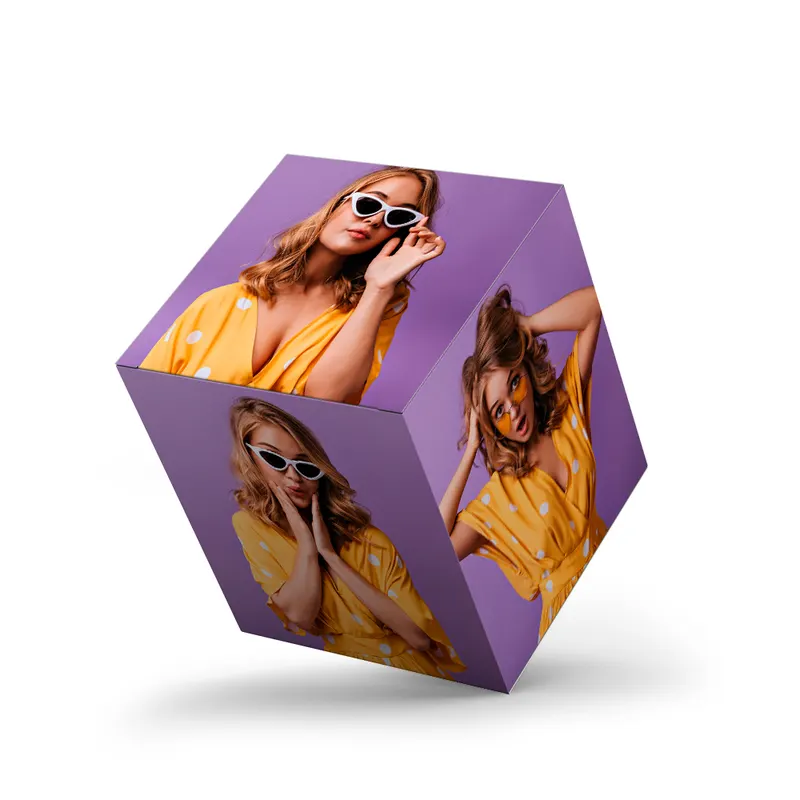 Foto Cubo · Couchê 250g personalizado com a sua marca