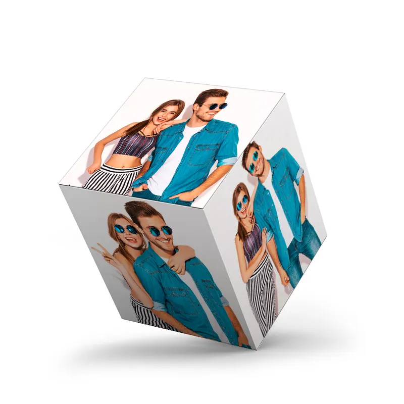 Foto Cubo · Couchê 300g personalizado com a sua marca