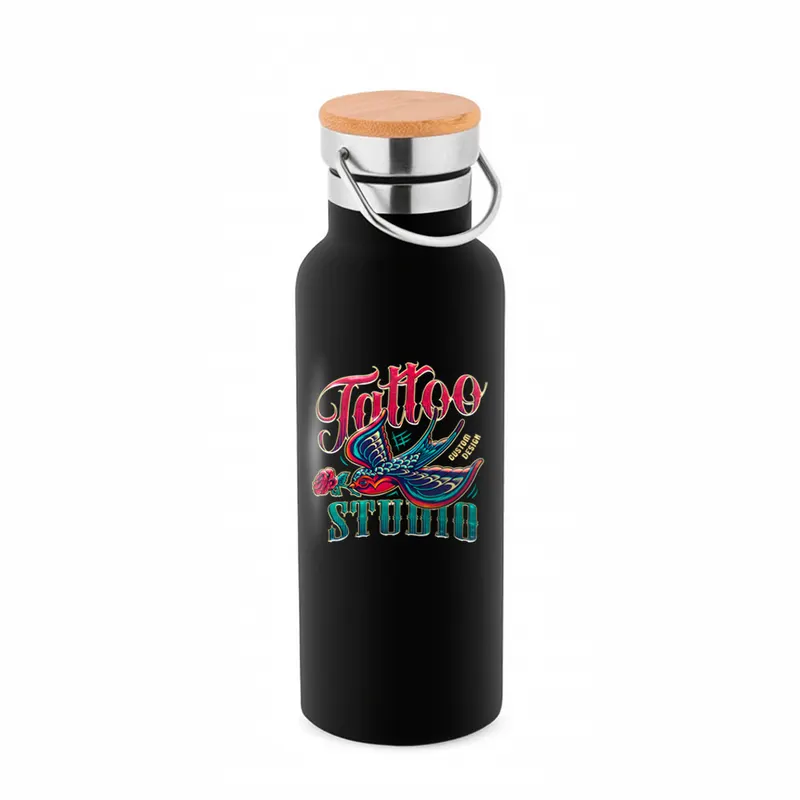 Squeeze de Aco Inox · Térmica · Modelo Ragnar com Parede Dupla · com Dtf Uv · 570ml · Linha Promocional personalizado com a sua marca