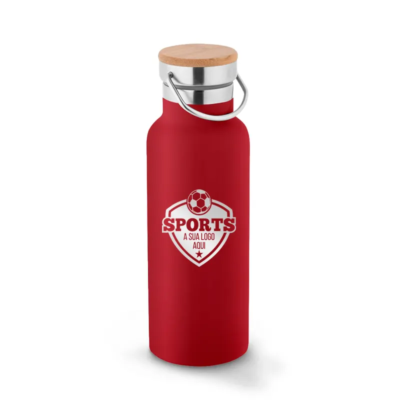 Squeeze de Aço Inox · Térmica · Modelo Ragnar com Parede Dupla · Gravação Frontal · 570ml · Linha Premium personalizado com a sua marca