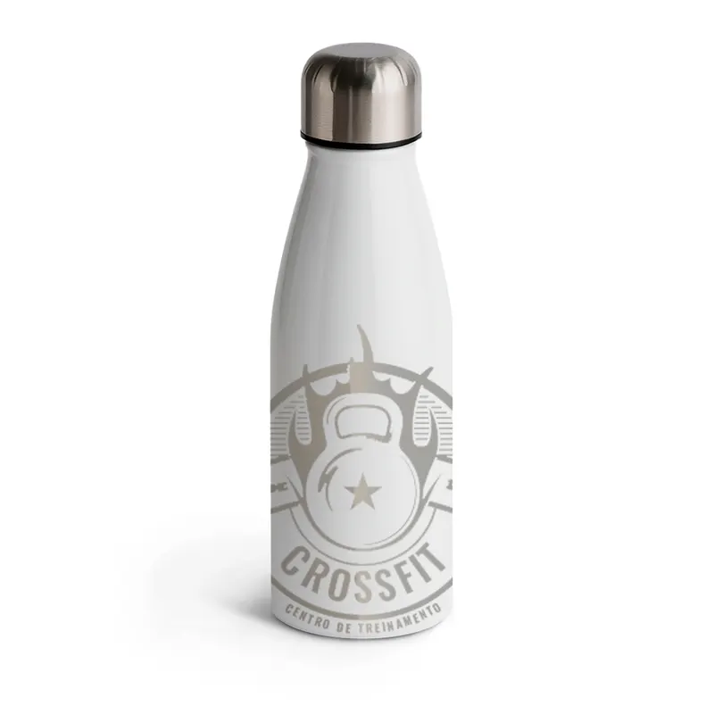 Squeeze de Alumínio · Modelo Beane com Tampa Inox · Gravação a Laser · 360 · 500ml personalizado com a sua marca