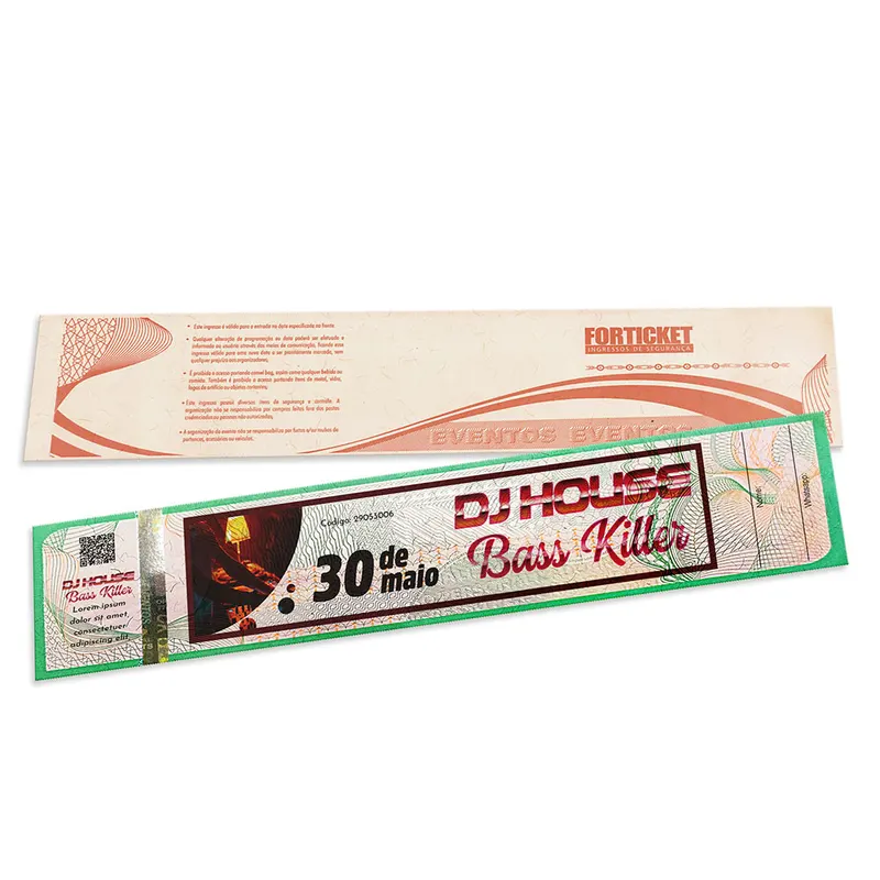 Ingressos de Segurança personalizado com a sua marca