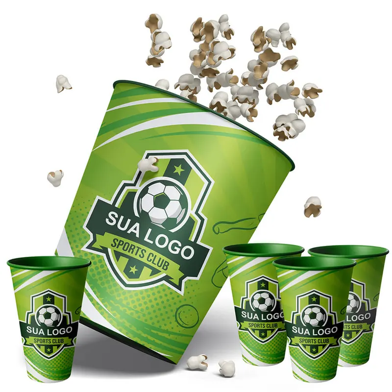 Balde de 6 Litros e Copos de 350ml personalizado com a sua marca