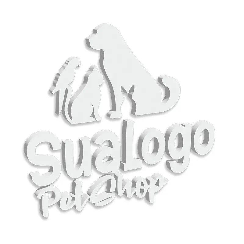 Letra Caixa · Pvc de 10mm personalizado com a sua marca