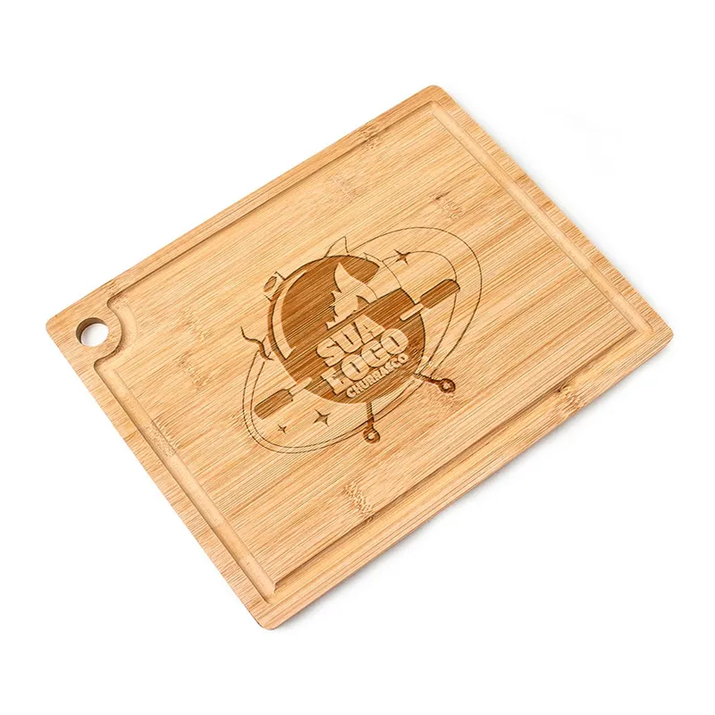 Kit Churrasco · Tabua de Corte com Canaleta personalizado com a sua marca