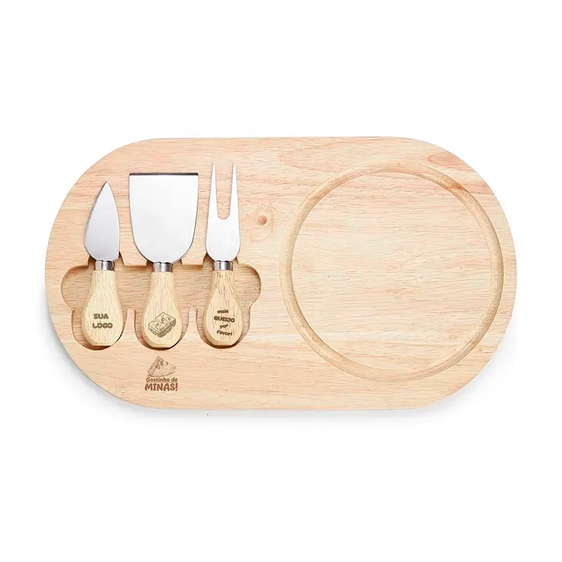 Kit Queijo · Tábua com 3 Peças personalizado com a sua marca