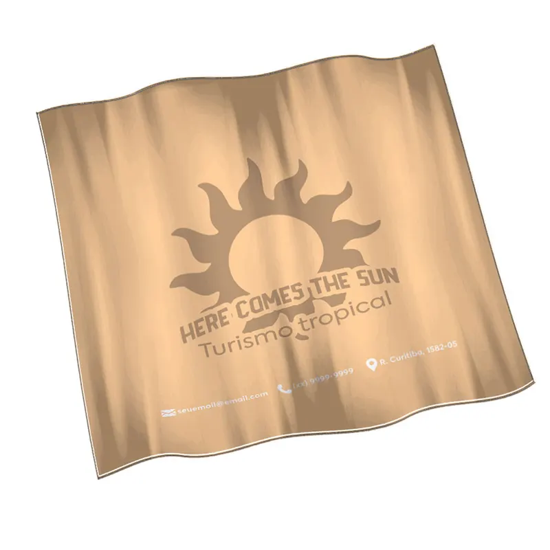Bandeiras · Elastano · Costura Linha Branca Overlock · Metro Quadrado personalizado com a sua marca