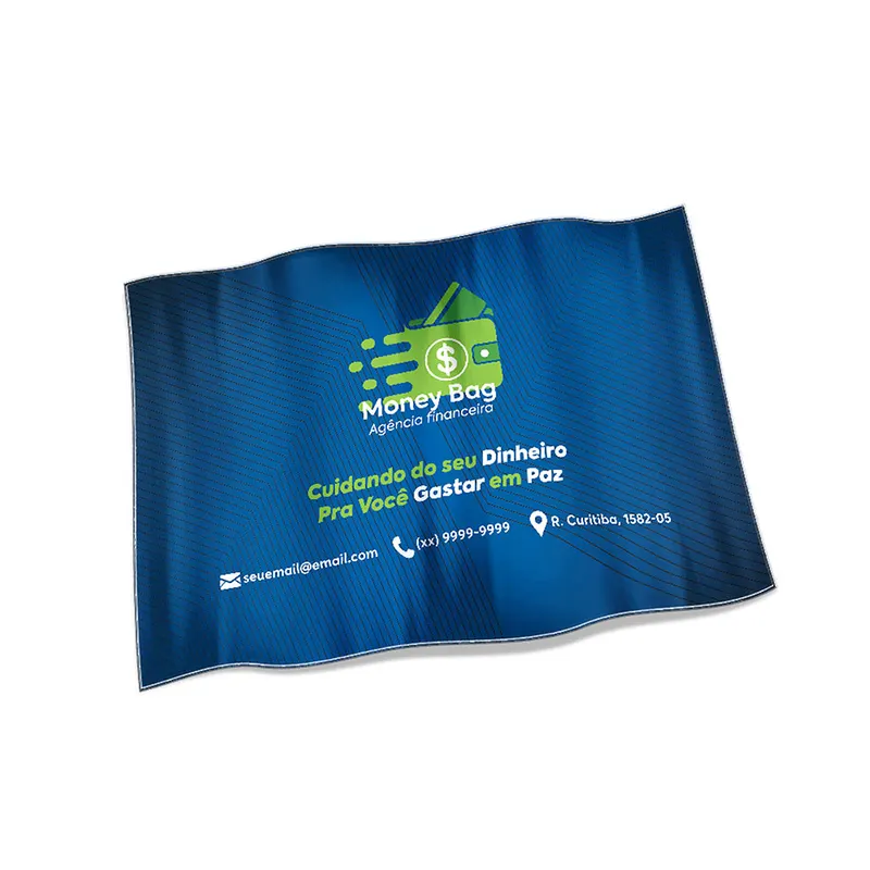 Bandeiras · Elastano · Costura Linha Branca Overlock personalizado com a sua marca