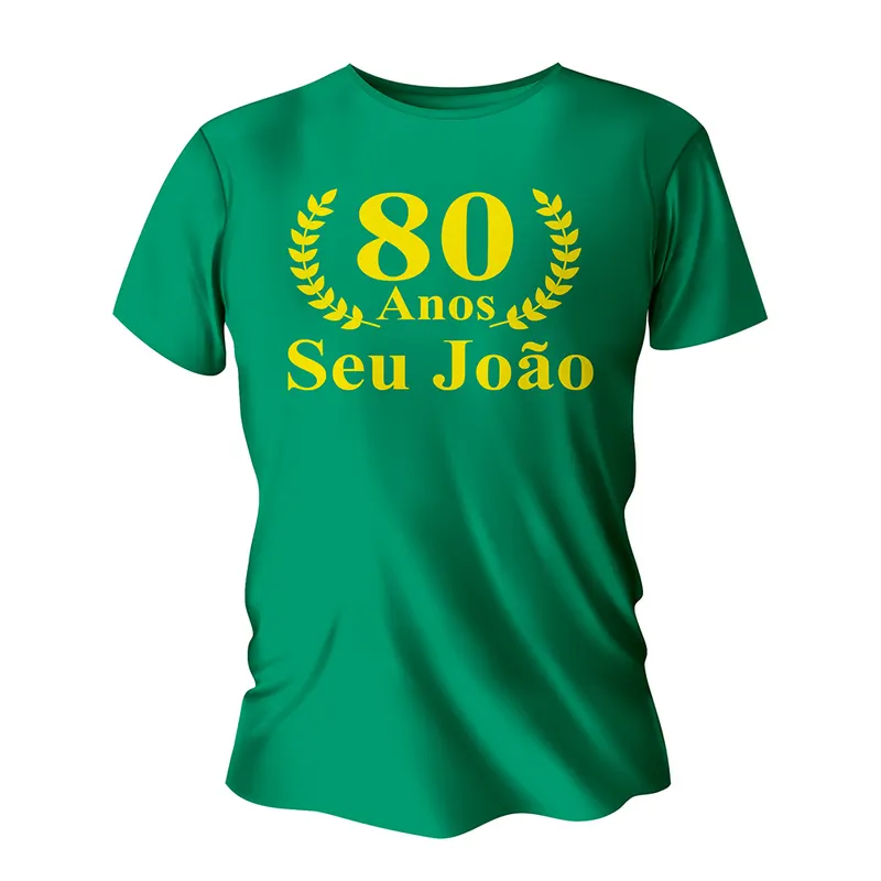 Camisas, Agasalhos e Jaquetas · Camisas · Modelo Tradicional · Algodão · Impressão Silk · Tamanho A3 300x420mm · Camisa Verde Bandeira personalizado com a sua marca