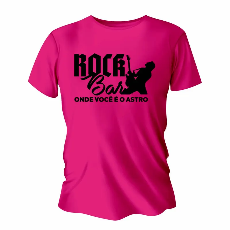 Camisas, Agasalhos e Jaquetas · Camisas · Modelo Tradicional · Algodão · Impressão Silk · Tamanho A3 300x420mm · Camisa Rosa personalizado com a sua marca