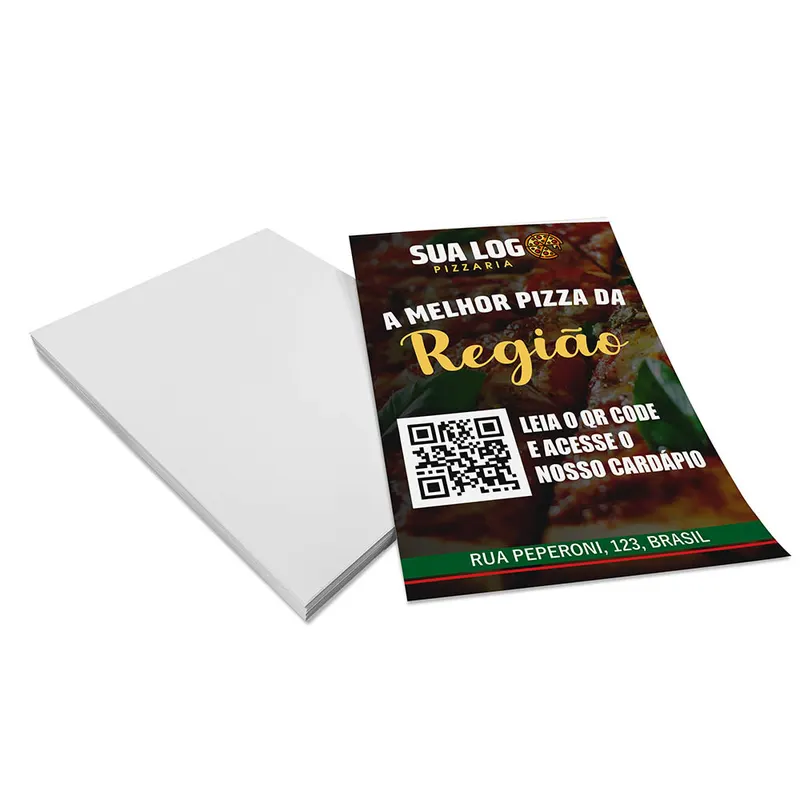 Panfletos, Flyers e Folhetos · Apergaminhado 180g personalizado com a sua marca
